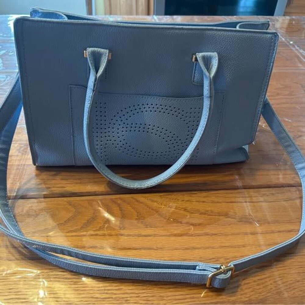 Light Blue Bebe Handbag with removable Shoulder Strap